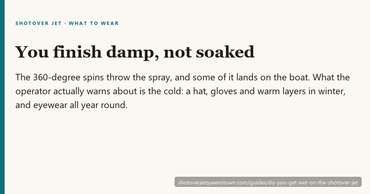 What to wear on the Shotover Jet and how wet you get